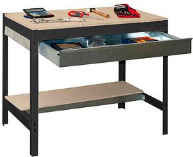 Thumbnail - Simonrack Werkbank SIMONWORK anthrazit 1 Schublade 151,0 x 76,0 x 84,2 cm