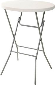 Stehtisch rund Kunststoff weiß 80,0 x 80,0 x 110,0 cm, 1 St.