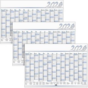 3 Jahresplaner abwischbar Jumbo 2026