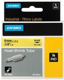 DYMO Schrumpfschlauch RHINO 18052, 6 mm schwarz auf gelb, 1 St.