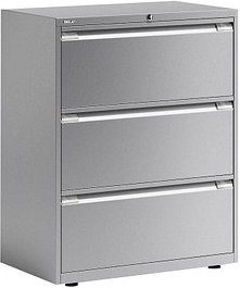 BISLEY Essentials Hängeregistraturschrank silber 3 Schubladen 80,0 x 47,0 x 100,0 cm