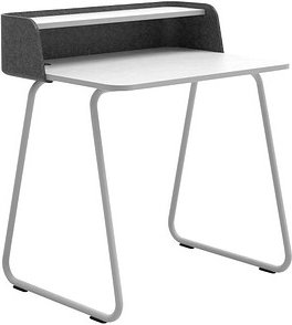 Thumbnail - sedus secretair home Schreibtisch weiß, anthrazit rechteckig, Kufen-Gestell weiß 82,4 x 61,2 cm