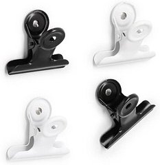 Zeller Clips Magnete schwarz, Metall 4,0 x 2,5 x 3,5 cm, 1 Set