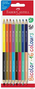 FABER-CASTELL Bicolor Buntstifte farbsortiert, 8 St.