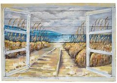 Garden Pleasure Wandbild 3D Meerblick, Metall