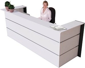 Kerkmann Empfangstheke BARI U-Form, weiß, anthrazit 300,0 x 95,0 x 108,0 cm