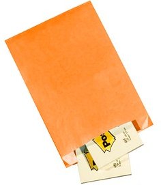 100 VP Faltenbeutel orange 15,0 x 21,0 cm