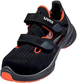 Thumbnail - uvex unisex S1 Sicherheitssandalen 68488 schwarz Größe 45