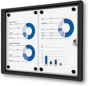 Showdown® Displays Schaukasten Economy schwarz 2x DIN A4 49,1 x 2,6 x 35,0 cm, 1 St.