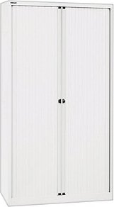 BISLEY Rollladenschrank verkehrsweiß 4 Fachböden 100,0 x 43,0 x 198,0 cm
