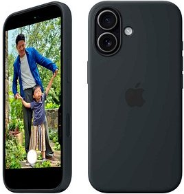 Apple Silikon Case mit MagSafe Handy-Cover für Apple iPhone 17 schwarz