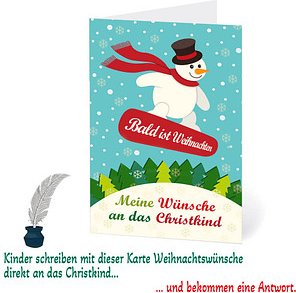 LUMA Weihnachtskarte Wünsche an das Christkind DIN B6