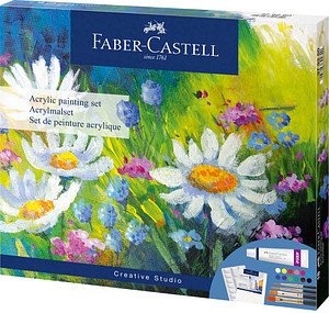 Thumbnail - FABER-CASTELL Acryl Bastelfarben-Set farbsortiert