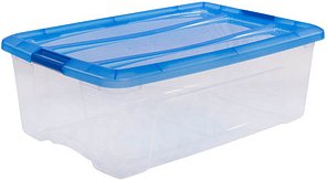 IRIS Ohyama Clear NTB Aufbewahrungsbox 30,0 l transparent, blau 39,5 x 57,5 x 20,5 cm