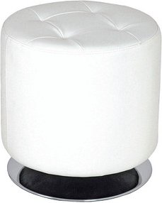 Thumbnail - HAKU Möbel Hocker 30380 weiß Kunstleder, 1 St.