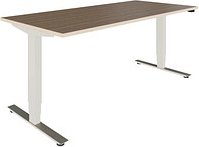 fm Sidney elektrisch höhenverstellbarer Schreibtisch eiche natur rechteckig, T-Fuß-Gestell silber 180,0 x 80,0 cm