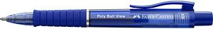 FABER-CASTELL Kugelschreiber Poly Ball View blau/transparent, Schreibfarbe: blau, 1 St.