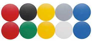 MAUL Magnete farbsortiert, Kunststoff Ø 3,8 cm, 10 St.