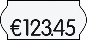 CreenLine Preisetiketten weiß permanent 22,0 x 12,0 mm, 36 Rollen