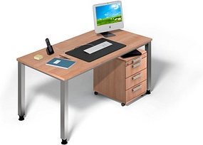 Thumbnail - HAMMERBACHER Akandia Büromöbel-Set nussbaum