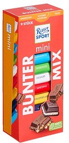 Ritter SPORT Mini bunter Mix Turm Schokolade 9 St./150,0 g