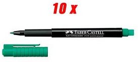 10 FABER-CASTELL MULTIMARK 1513 Folienstifte grün 0,6 mm permanent