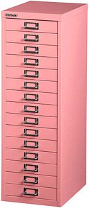 BISLEY MultiDrawer™ L3915 Schubladenschrank pink 15 Schubladen 27,8 x 38,0 x 85,7 cm