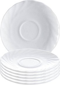 Thumbnail - 6 ARCOROC Untertassen Trianon White weiß 14,5 cm