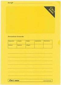 Thumbnail - ÖKI Sichthüllen Ordo DIN A4 gelb glatt 120 g/qm, 100 St.