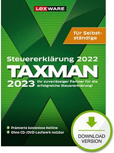 LEXWARE TAXMAN Selbstständige 2023 (für das Steuerjahr 2022) Software Vollversion (Download-Link)