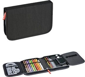 Thumbnail - BRUNNEN Federmäppchen befüllt schwarz 16-teilig, 19,5 x 13,5 cm