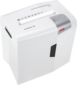 HSM shredstar X8 Aktenvernichter mit Partikelschnitt P-4, 4,5 x 30 mm, bis 8 Blatt, weiß