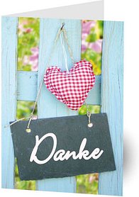 LUMA Dankeskarte Herz DIN B6