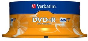 verbatim DVD-R 4,7 GB, 25 St.