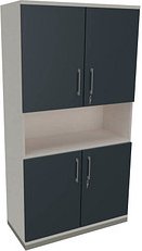 Thumbnail - fm Regalschrank Oldenburg, 4260649684061 weiß, lavagrau 100,0 cm 44,2 cm, 1 St.