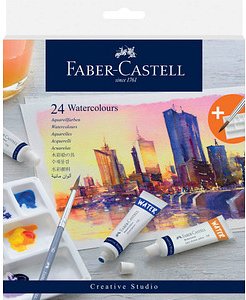 Thumbnail - FABER-CASTELL Aquarellfarben farbsortiert 24 x 9,0 ml, 24 St.