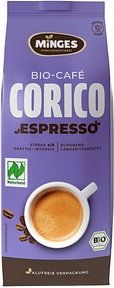 MINGES Corico Espresso Bio-Kaffee, gemahlen, Arabica- und Robustabohnen kräftig, 250,0 g