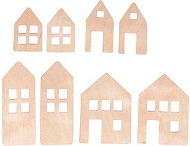 Rayher Bastelholz natur Lichterhäuser