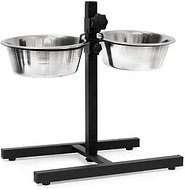 relaxdays Futterstation Hunde/Katzen silber 46,0 x 27,0 x 42,0 cm