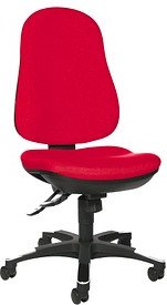 Topstar Bürostuhl Trend SY 10, 9020G21 Stoff rot, Gestell schwarz