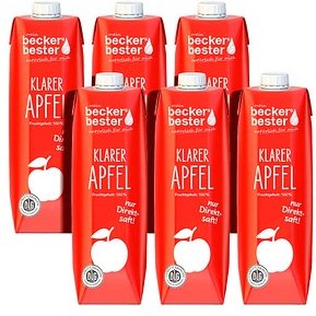beckers bester KLARER APFEL Direktsaft 6x 1,0 l