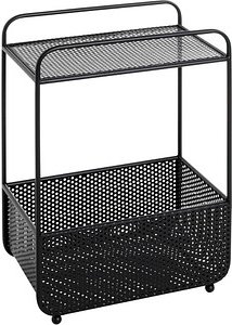 HAKU Möbel Beistelltisch rechteckig Metall schwarz 41,0 x 25,0 x 58,0 cm, 1 St.