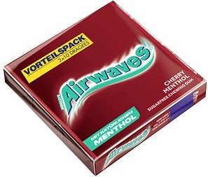 Airwaves CHERRY MENTHOL Kaugummis 3 Pack à 10 St.