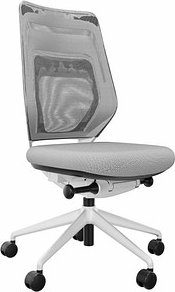 Thumbnail - fm Bürostuhl Asiento, 4260761570266 Stoff grau, Gestell grau