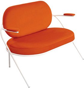 Thumbnail - meet powered by PAPERFLOW 2-Sitzer Sofa SATURNE rost weiß Stoff, 1 St.