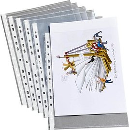 Thumbnail - 100 bene Prospekthüllen DIN A4 glasklar glatt 0,06 mm