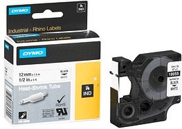 DYMO Schrumpfschlauch RHINO 18055, 12 mm schwarz auf weiß, 1 St.