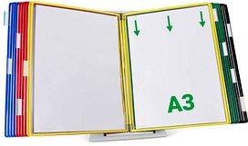 Thumbnail - tarifold Sichttafelsystem 433209 DIN A3 farbsortiert mit 20 St. Sichttafeln, 1 St.