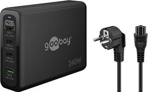 Thumbnail - goobay Ladeadapter schwarz, Kabellänge: 1,0 m, 240 Watt
