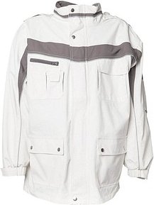 Thumbnail - PLANAM® unisex Winterjacke PLALINE weiß, zink Größe 4XL